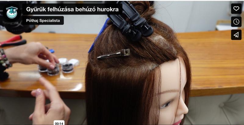 Mikrogyűrűs hajhosszabbítás tanfolyam online oktatás