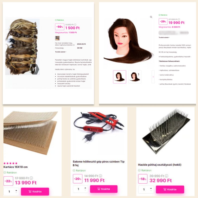 Póthaj Specialista online hajhosszabbítás és hajfeldolgozás tanfolyamok kedvezményes eszközbeszerzés tanulóknak a nadabanhairshop.hu webshopból