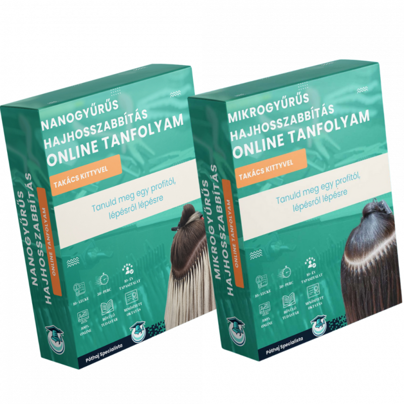 Mikro és nanogyűrűs hajhosszabbítás tanfolyamok oktatás online Póthaj Specialista