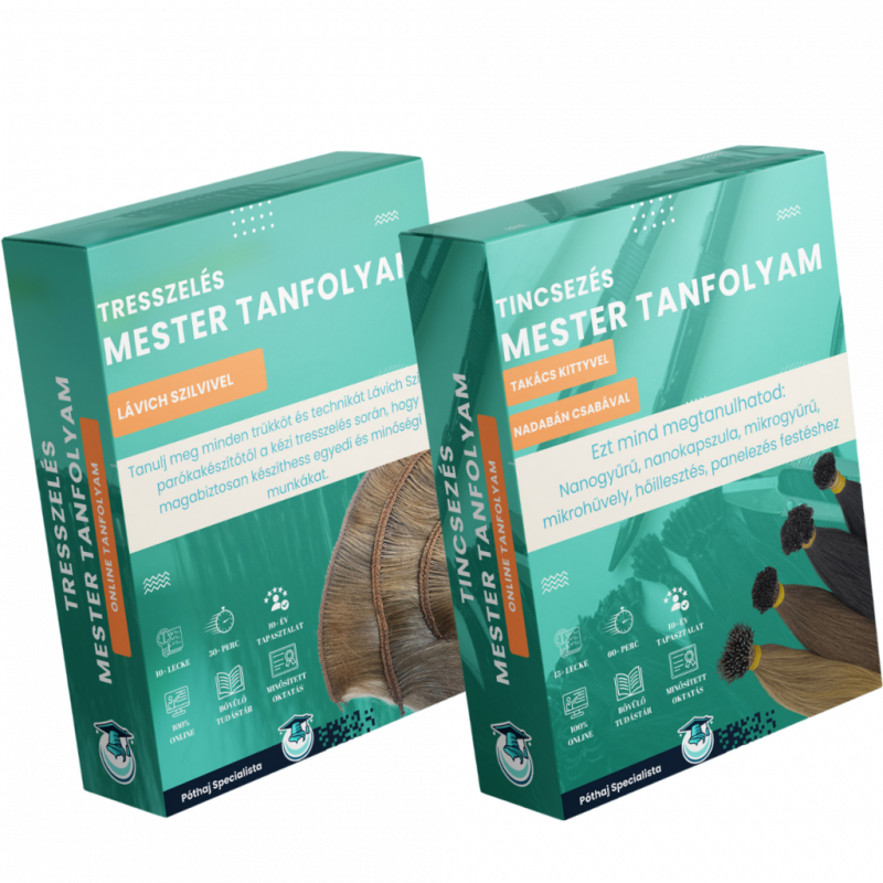 Hajfeldolgozás online tanfolyamok tincsezés tresszelés Póthaj Specialista oktatás