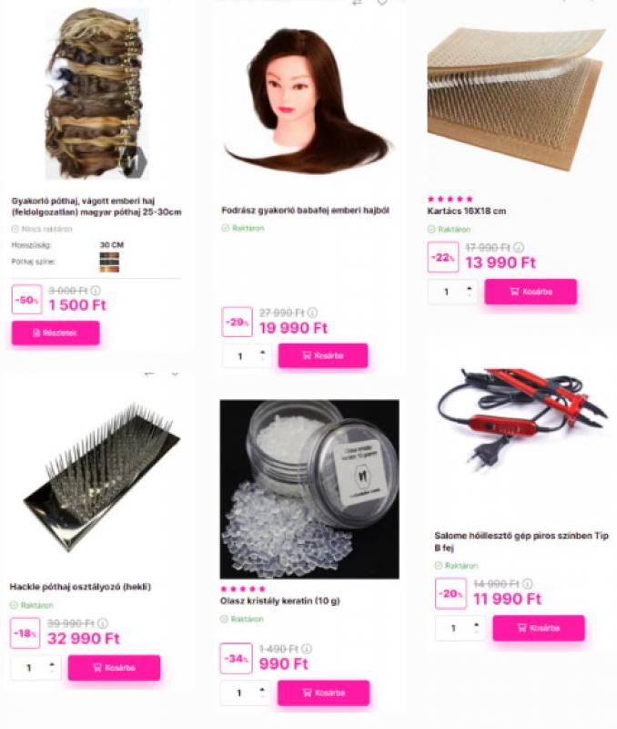 Hajhosszabb&iacute;t&aacute;s tanfolyam oktat&aacute;s kedvezm&eacute;nyes eszk&ouml;z&ouml;k &eacute;s kell&eacute;kek hőilleszt&eacute;shez