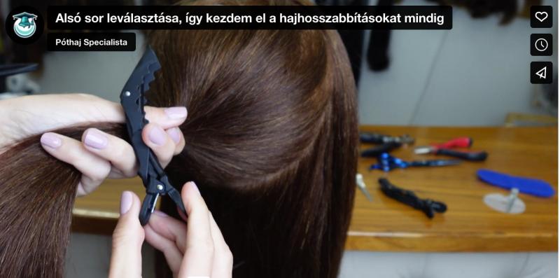 hajhosszabb&iacute;t&aacute;s keratinos tradicion&aacute;lis hőilleszt&eacute;ssel online tanfolyam P&oacute;thaj Specialista oktat&aacute;s